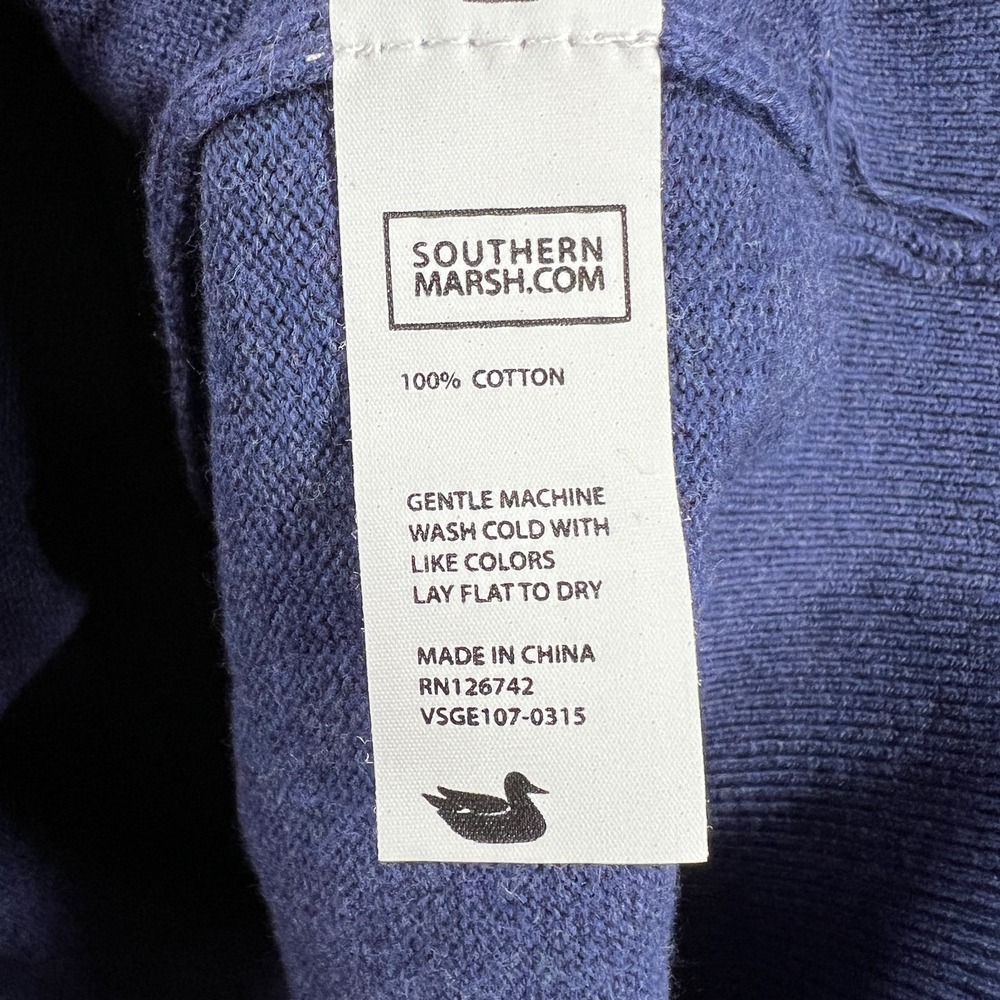 Southern Marsh Sweater Mens Large Blue V Neck Long Sleeve Casual Comfort - Picture 10 of 12